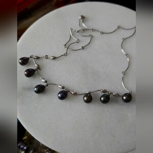 Sterling 925 STAMPED Vintage Pearl Necklace